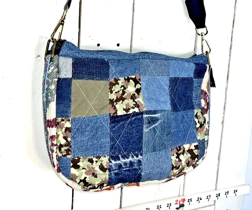 Carla Handmade Upcycled Denim Quilted Bag Eid Jean Pockets (C802-21)