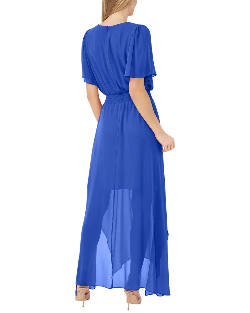 Cece Smocked Waist Flutter Sleeve Dress
