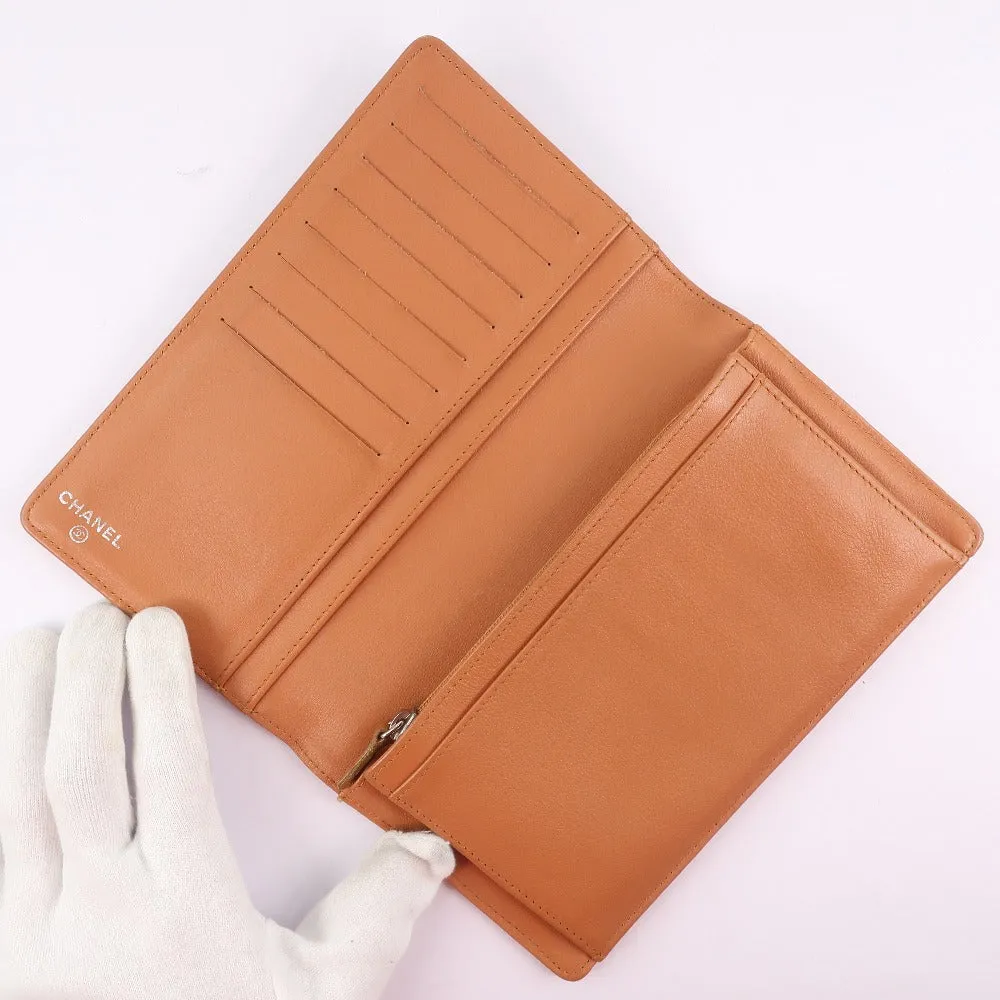 Chanel Brown Leather Coco Mark wallet accessories