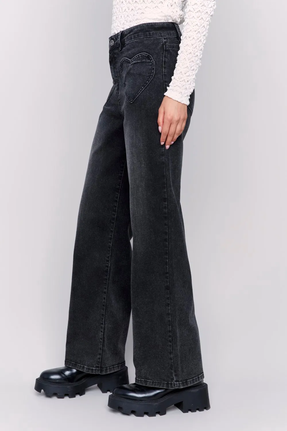 Charlie B Jeans C5575-551A-024 Charcoal