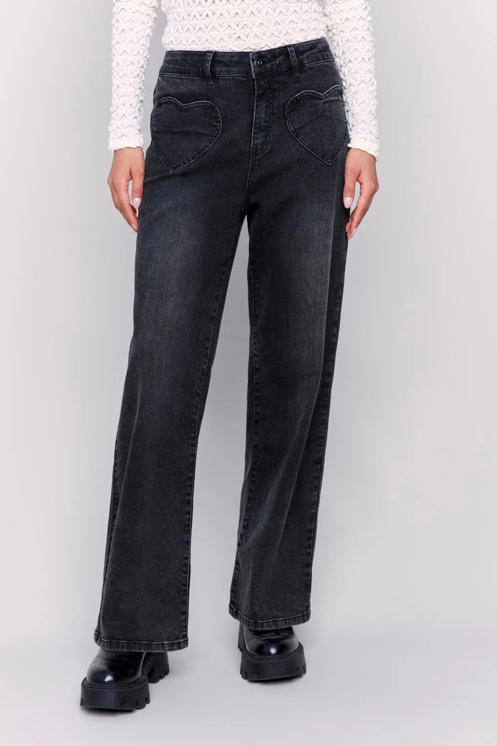 Charlie B Jeans C5575-551A-024 Charcoal