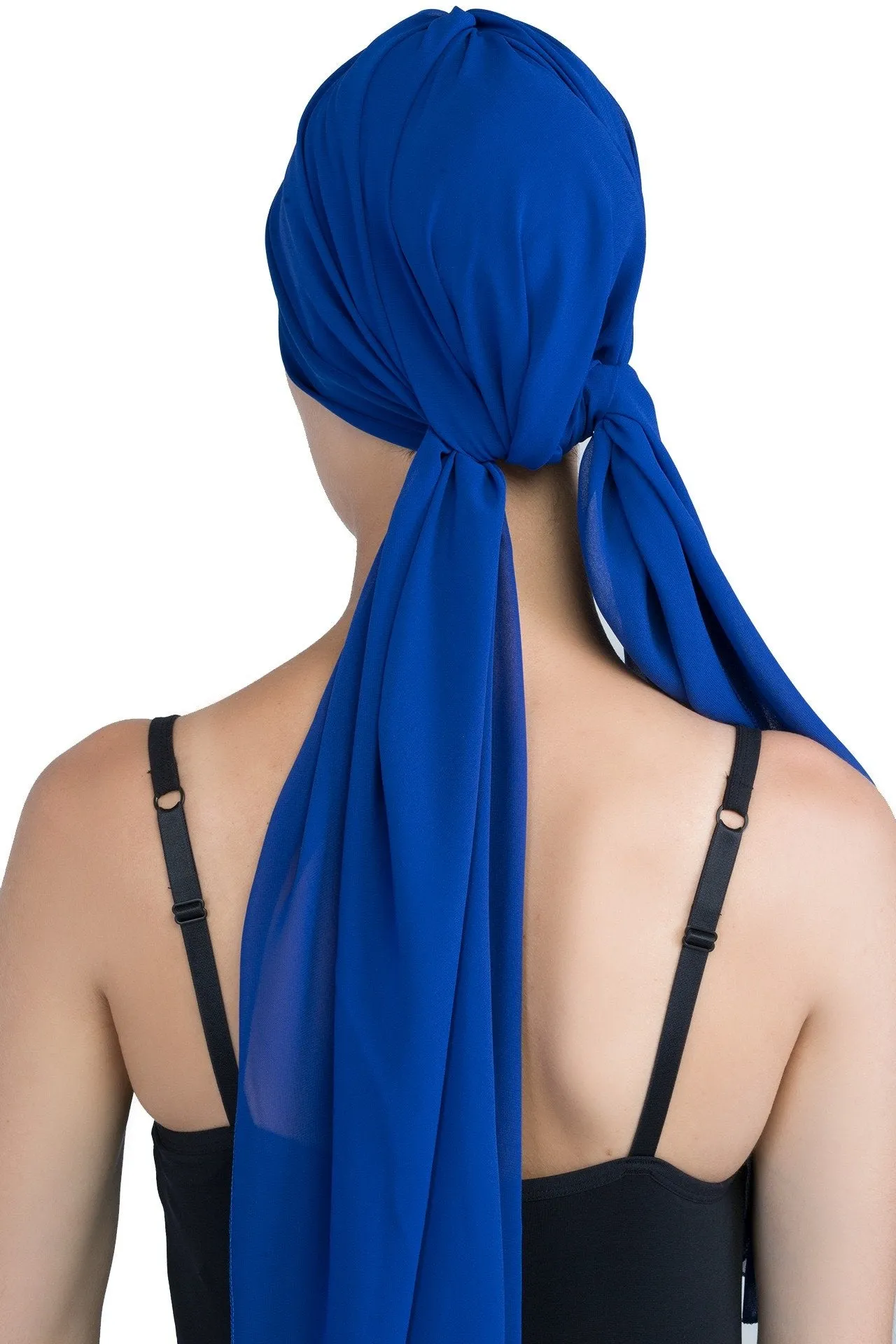 Chiffon Headwear with Long Schal