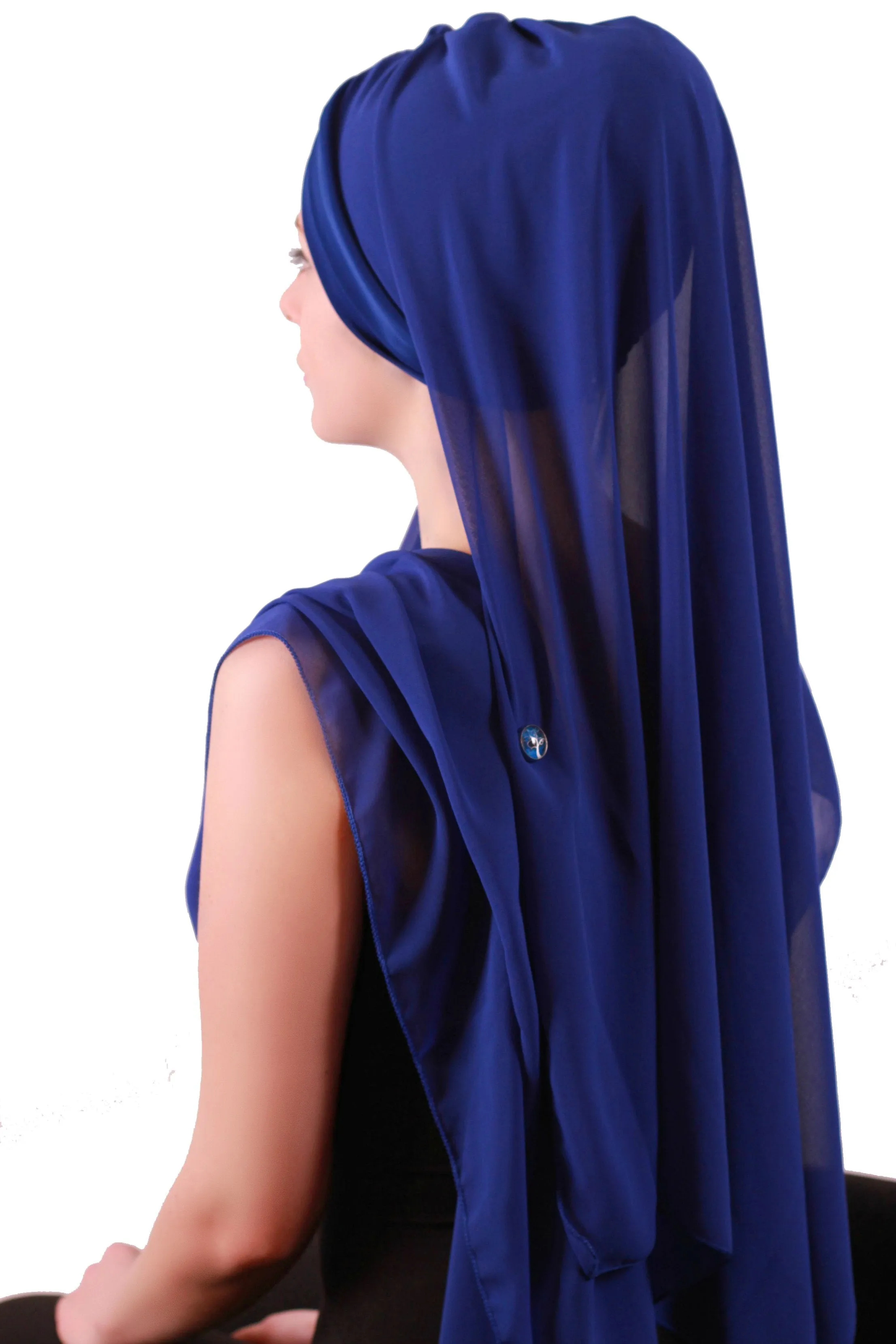 Chiffon Headwear with Long Schal