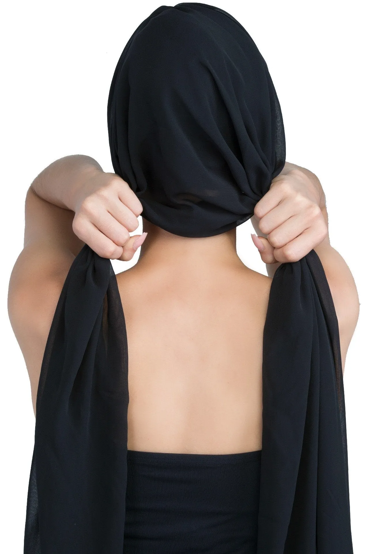 Chiffon Headwear with Long Schal
