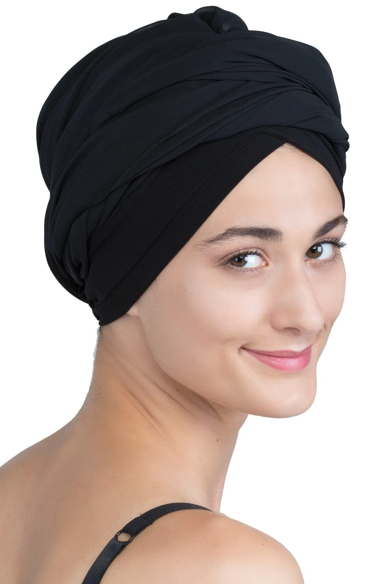 Chiffon Headwear with Long Schal