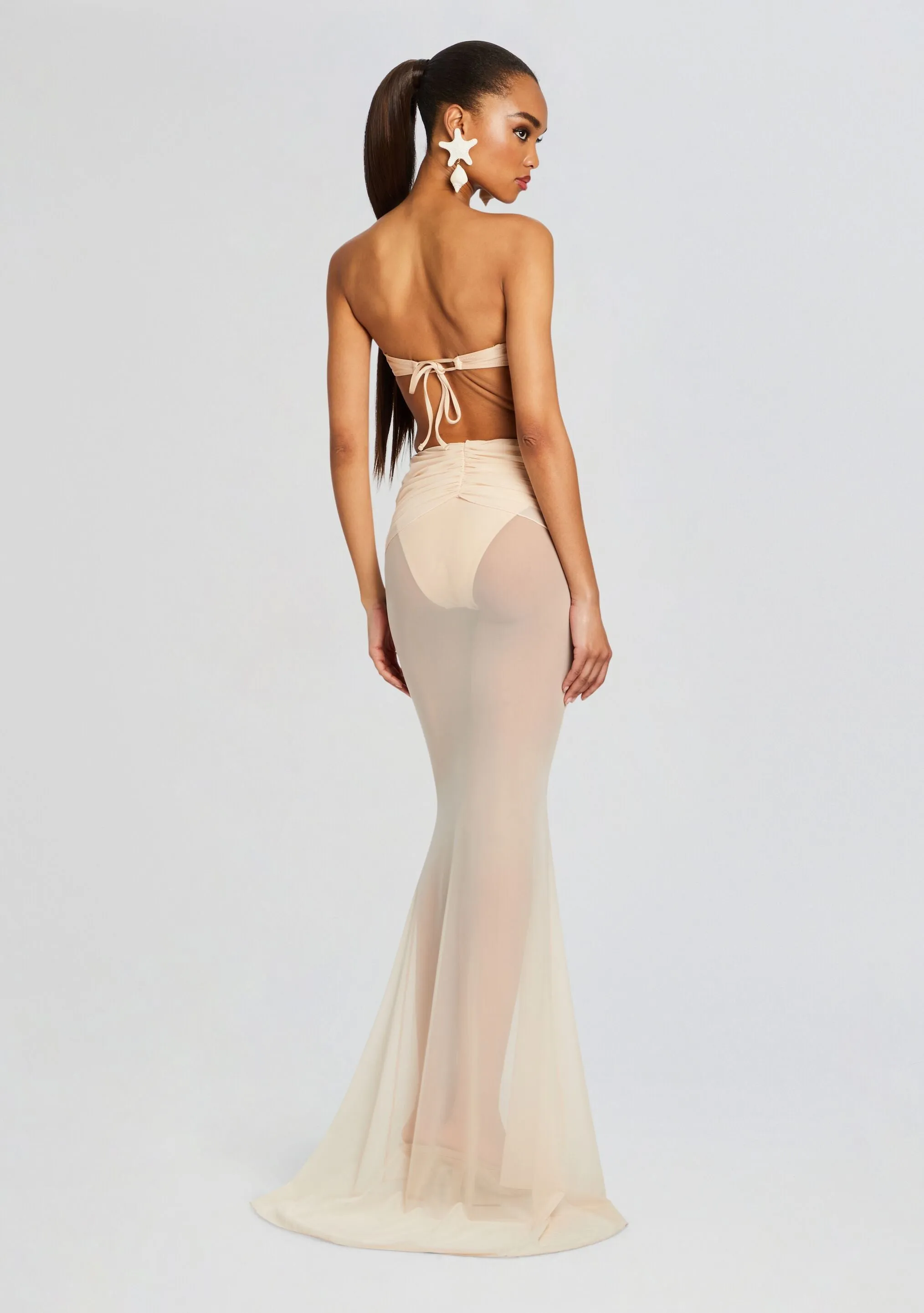 Christine Mesh Maxi Skirt