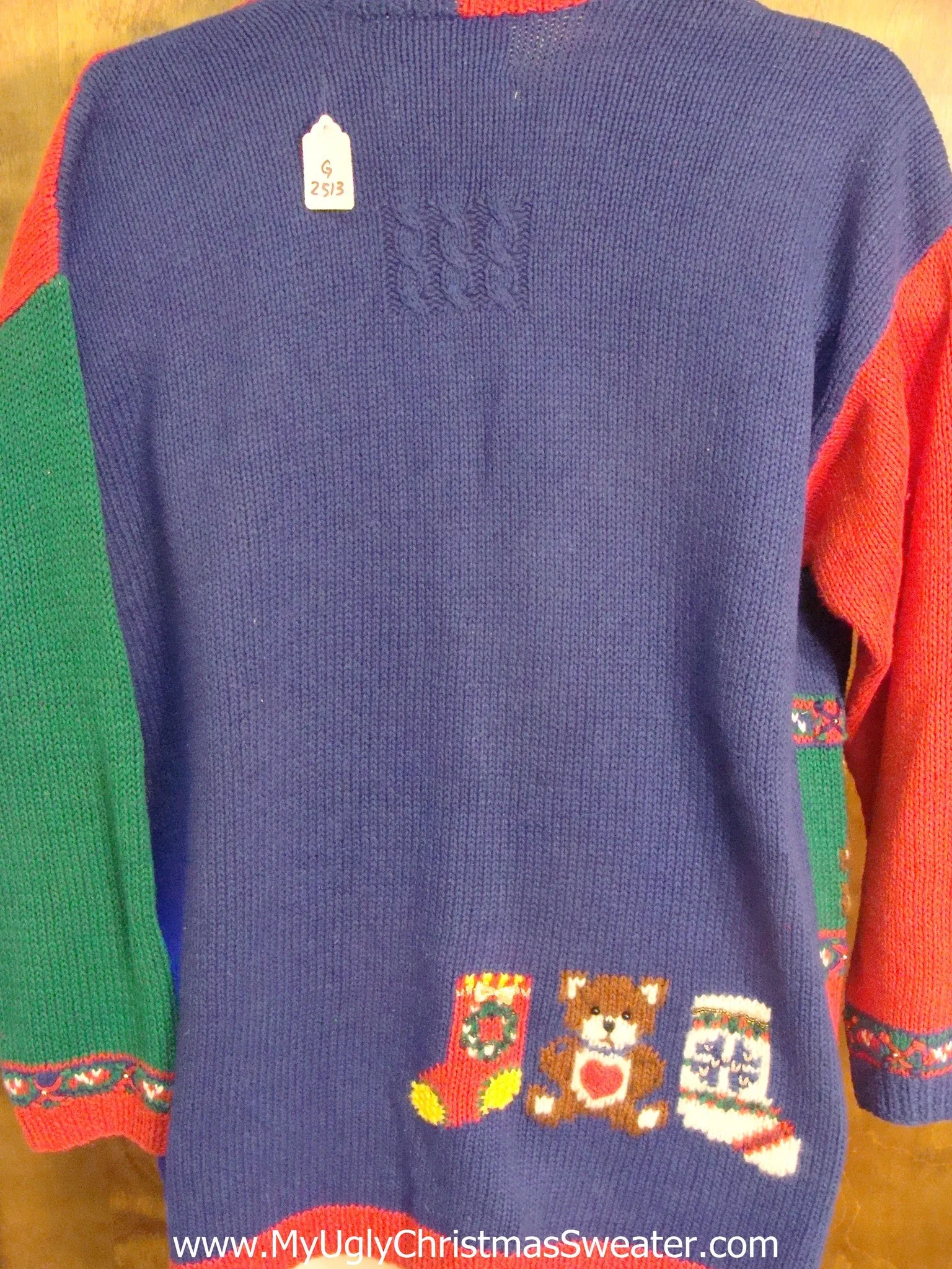 Colorful 80s Fun Light Up Cheesy Christmas Sweater