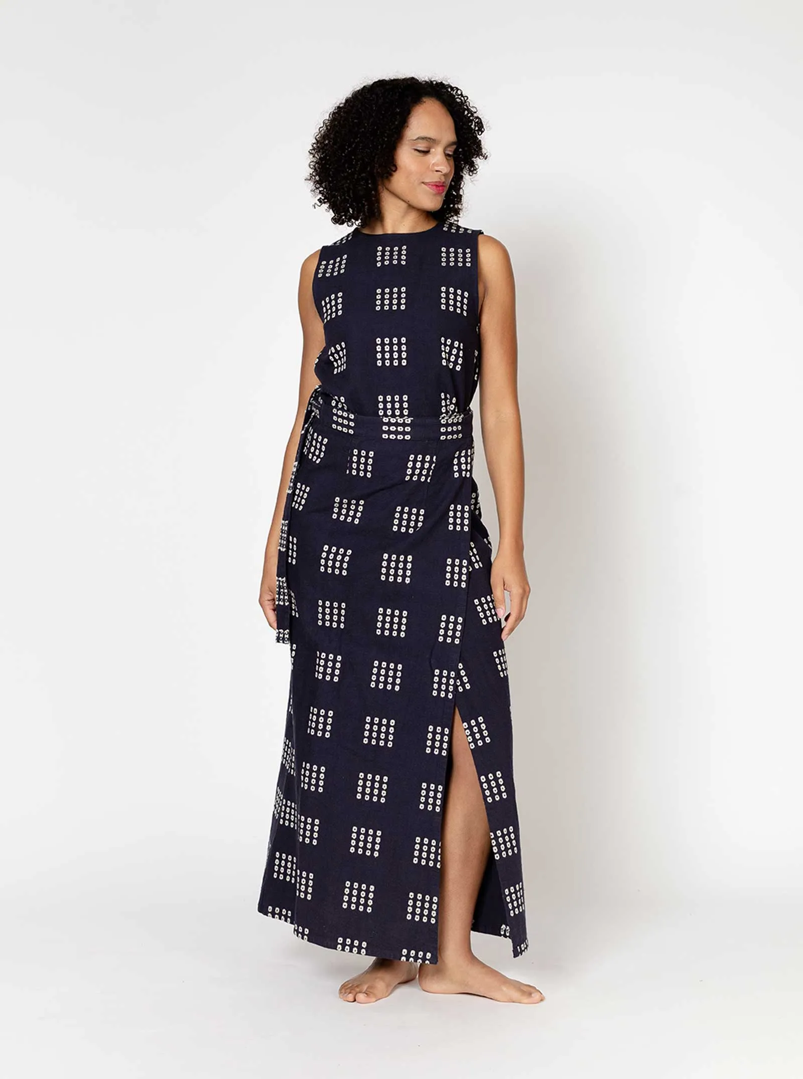column wrap skirt | resort 24 | freehand