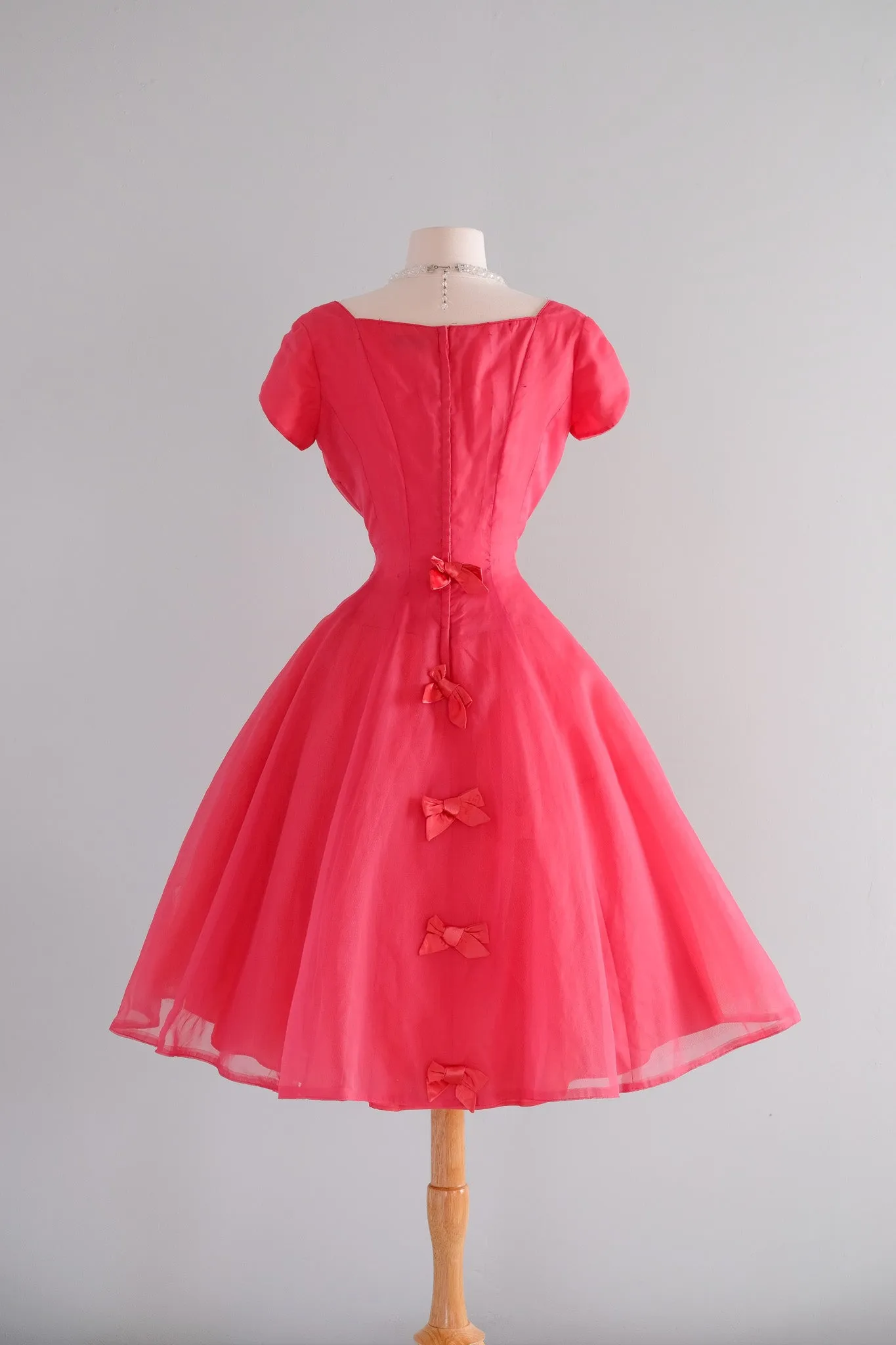 Cutest 1950's Hot Pink Cupcake Dress by Emma Domb / Sz S