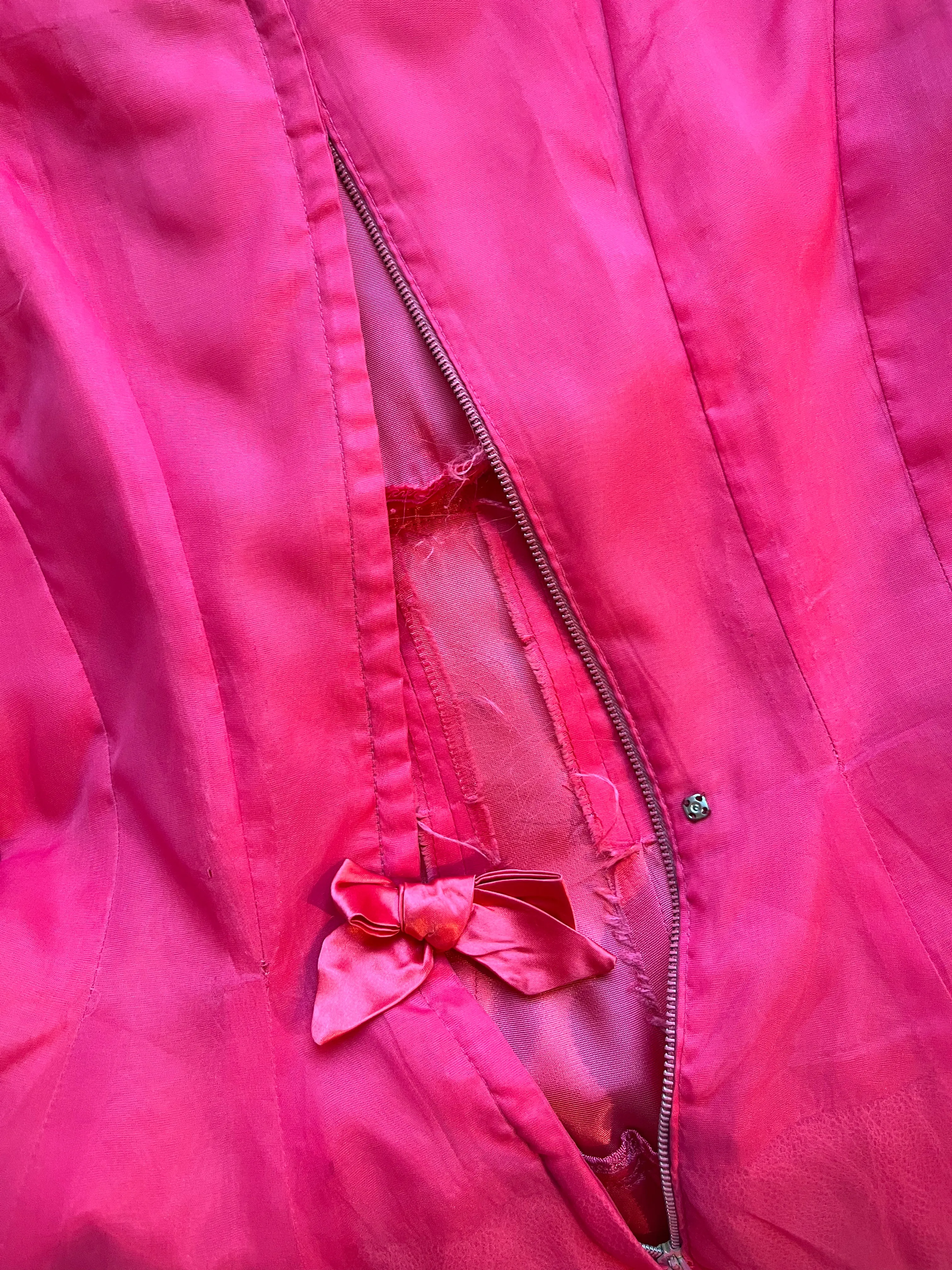 Cutest 1950's Hot Pink Cupcake Dress by Emma Domb / Sz S