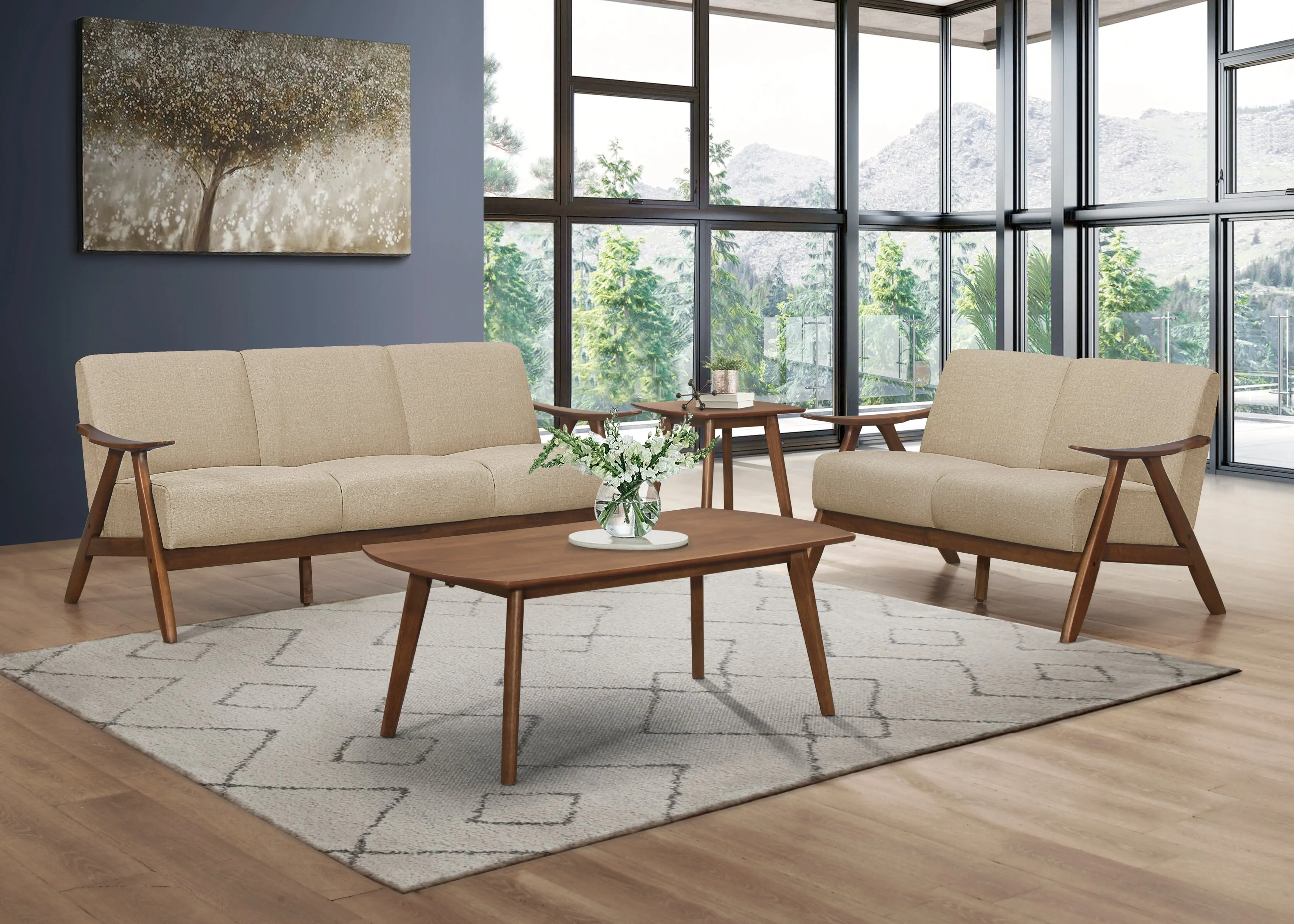 Damala Loveseat in Brown