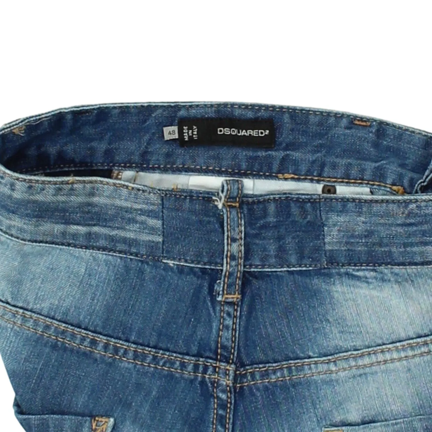 Dsquared2 Mens Blue Distressed Denim Shorts | Vintage Designer Cut Off Jeans VTG