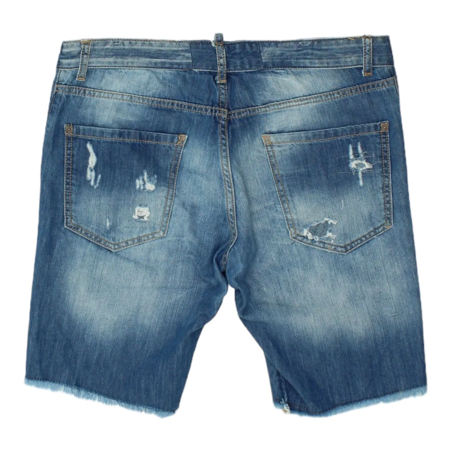 Dsquared2 Mens Blue Distressed Denim Shorts | Vintage Designer Cut Off Jeans VTG