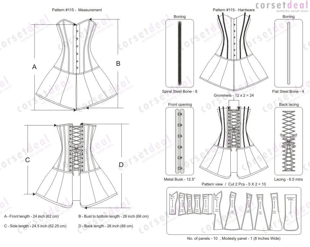 Elena Overbust Corset Dress