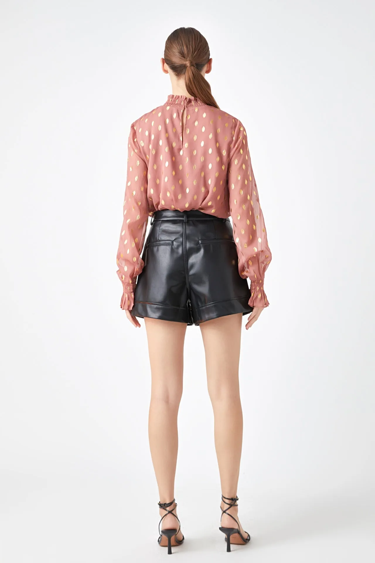 Endless Rose - Polka Dot Chiffon Blouse