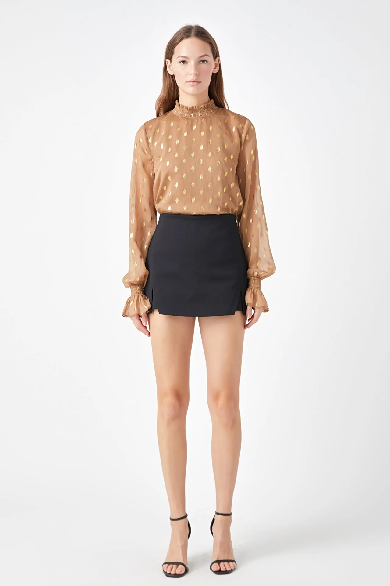 Endless Rose - Polka Dot Chiffon Blouse