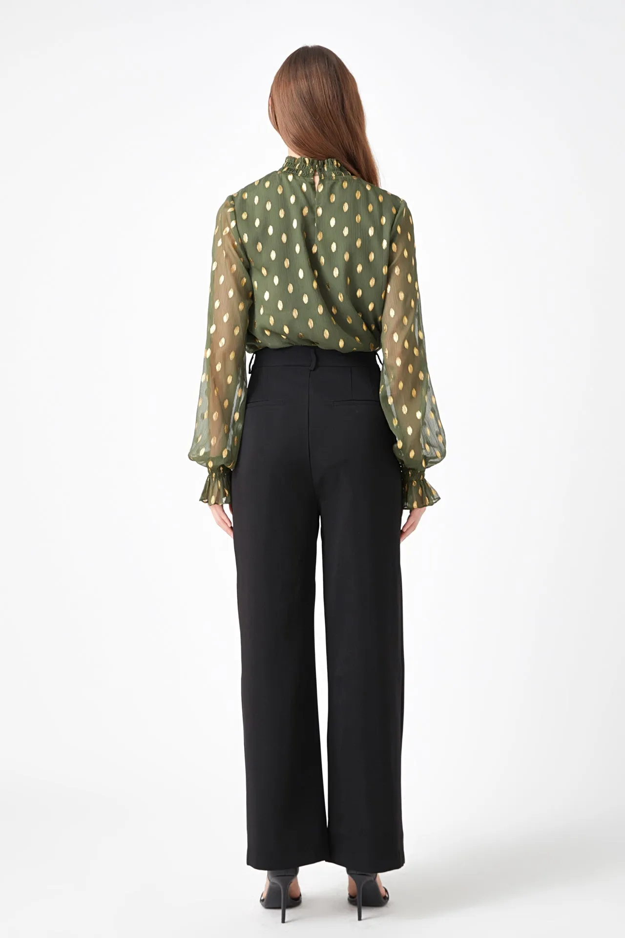 Endless Rose - Polka Dot Chiffon Blouse