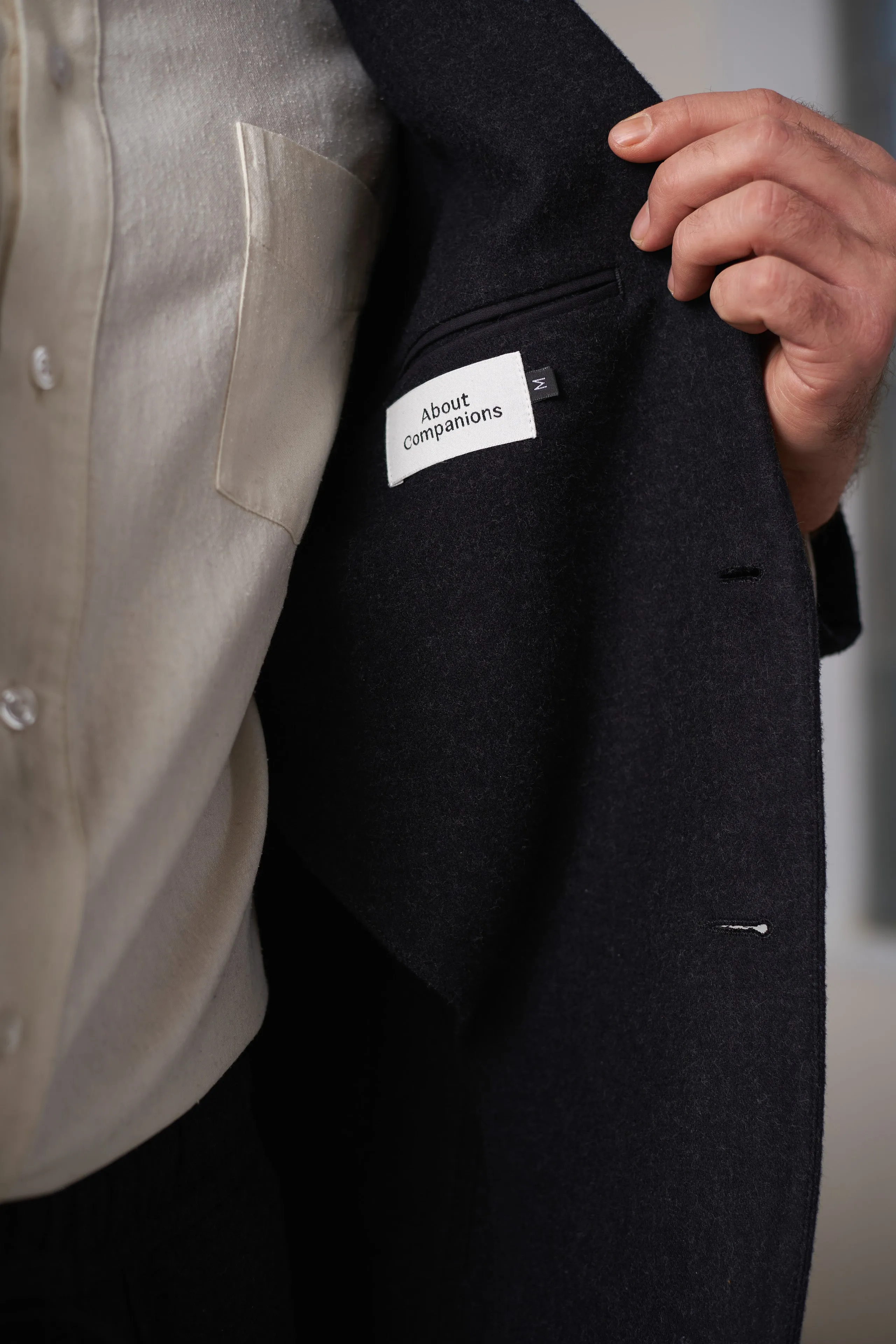 ENVER blazer eco flannel melange black