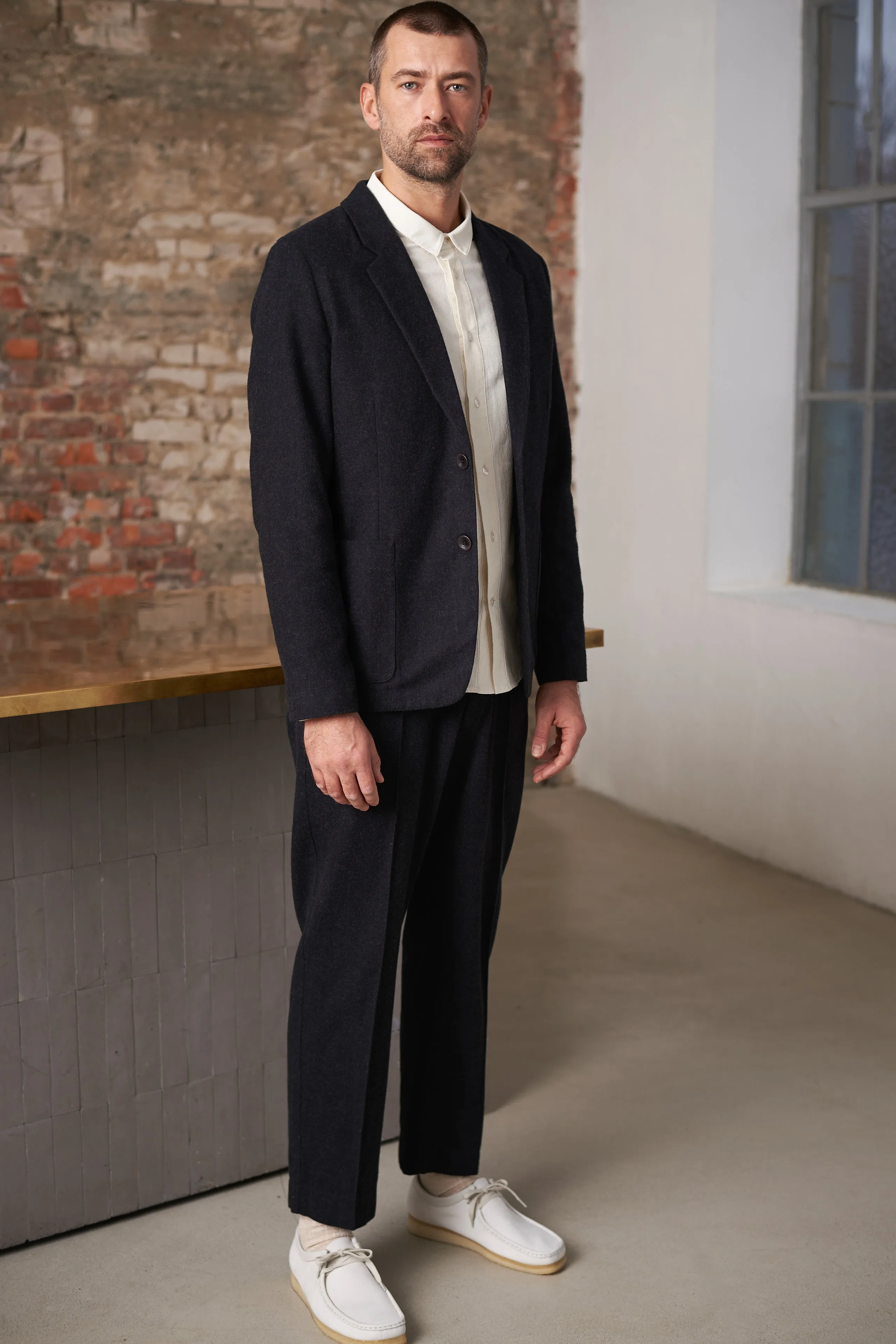 ENVER blazer eco flannel melange black