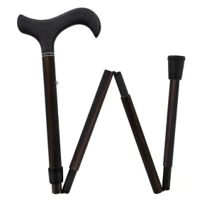 Exotic Ebony Wrapped Carbon Fiber Cane - Foldable, Adjustable