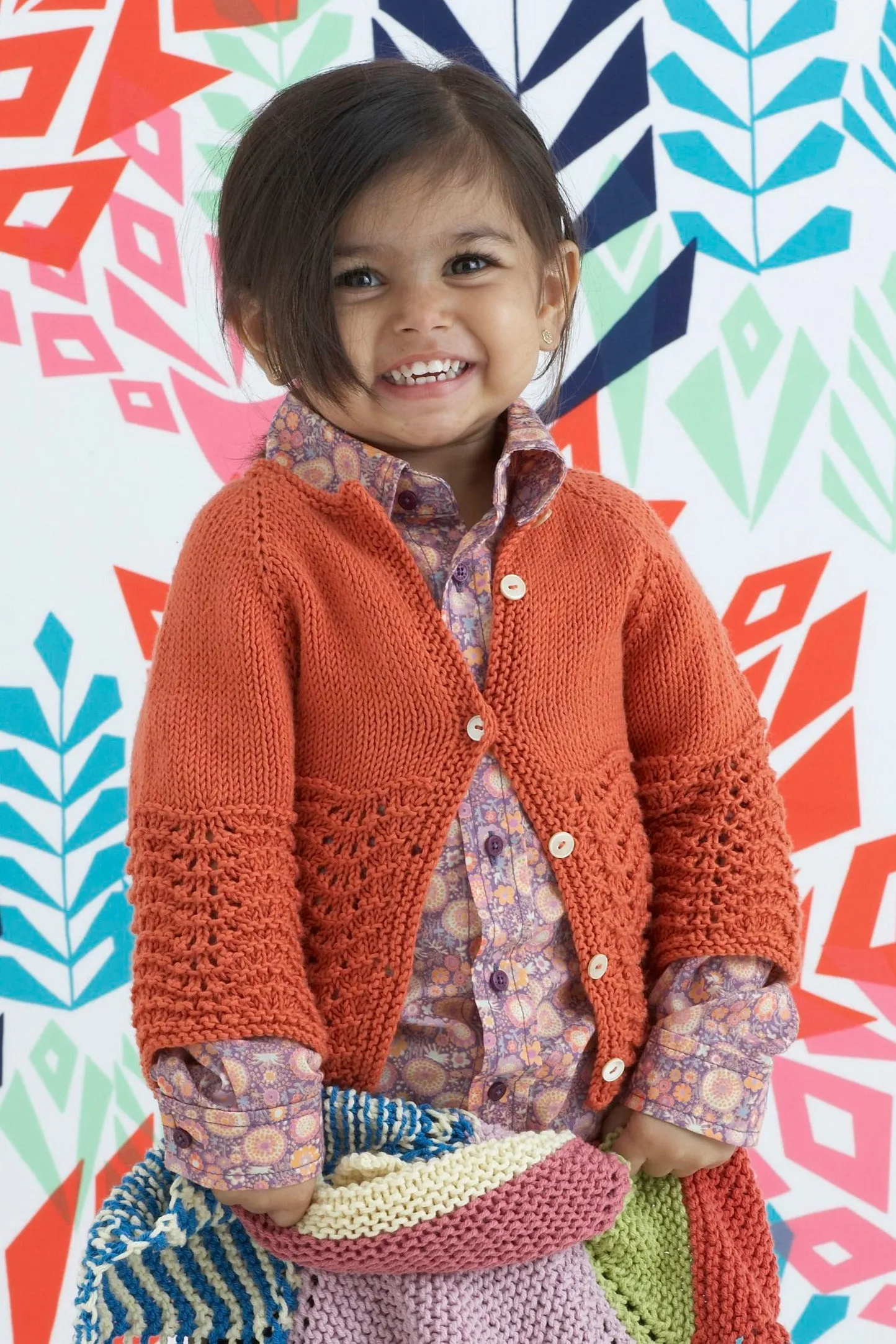 Feather And Fan Baby Sweater Pattern (Knit)