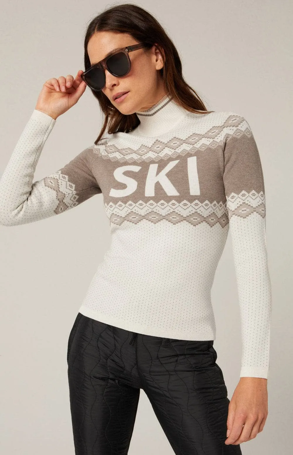 Goldie Mock Neck Sweater | Ivory