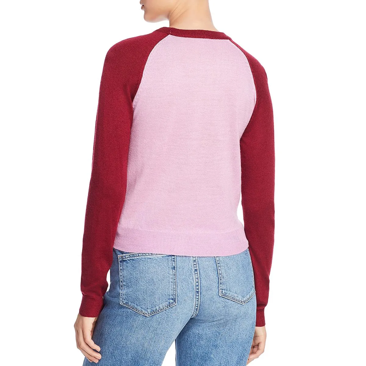 Heartloom Charlie Women's Colorblock Raglan Sleeve Baseball Sweater