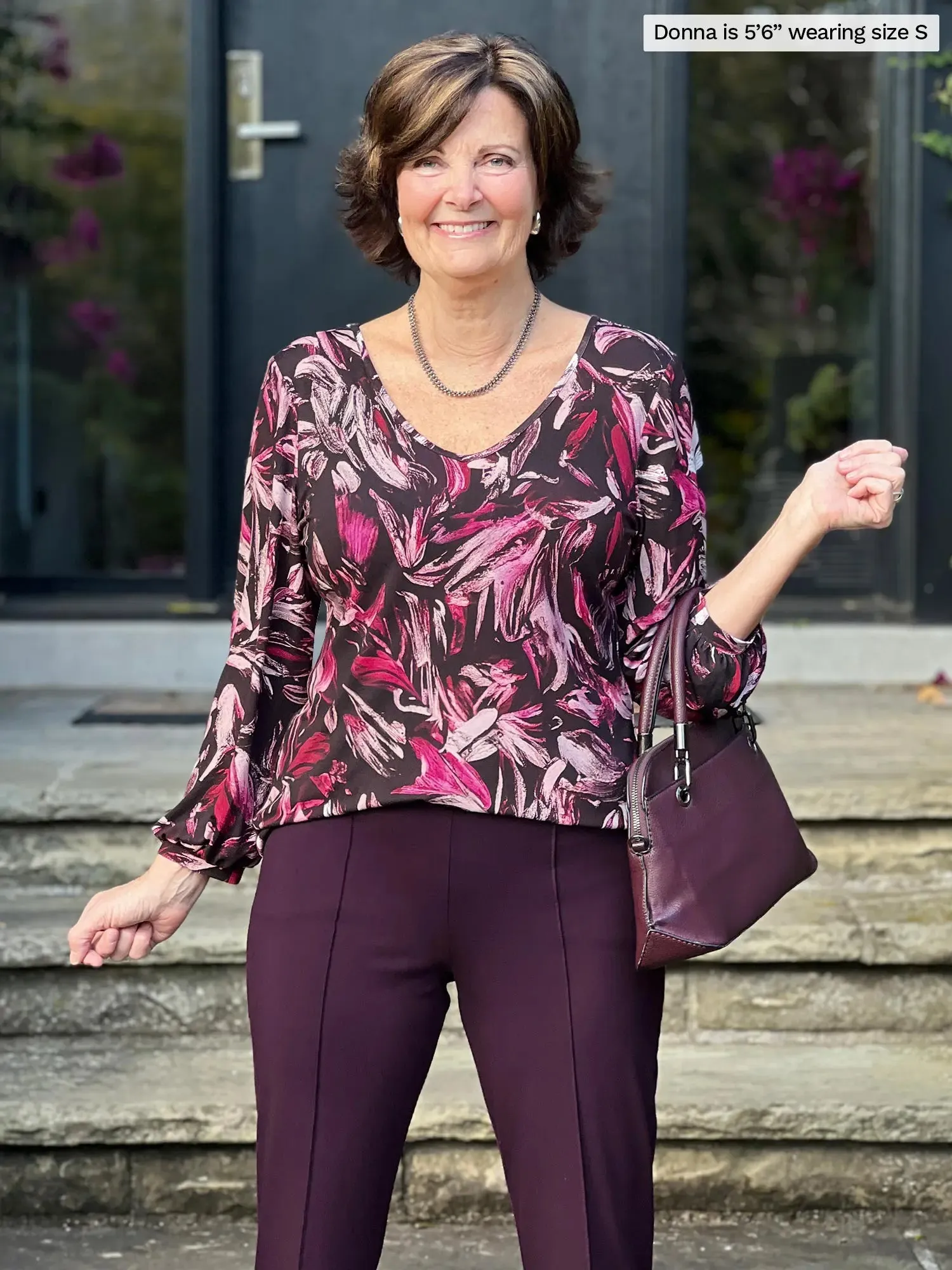 Jayna v-neck 3/4 sleeve top