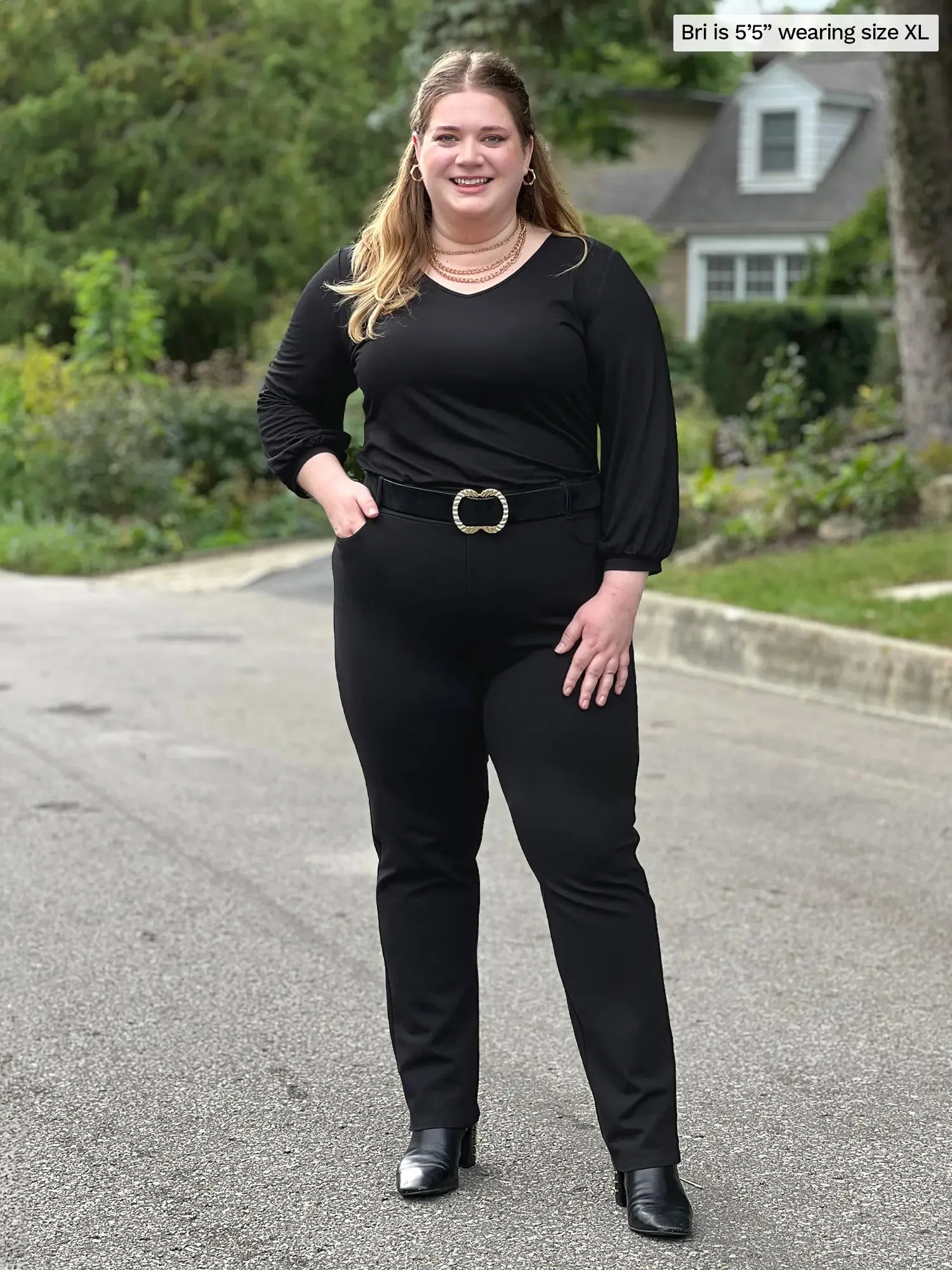 Jayna v-neck 3/4 sleeve top