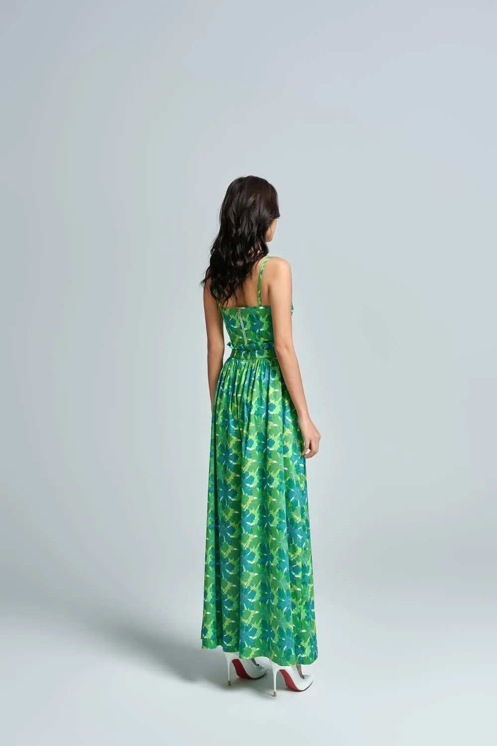 Jecly Pleated Wide Leg Raw Fabric Standard Length Pants