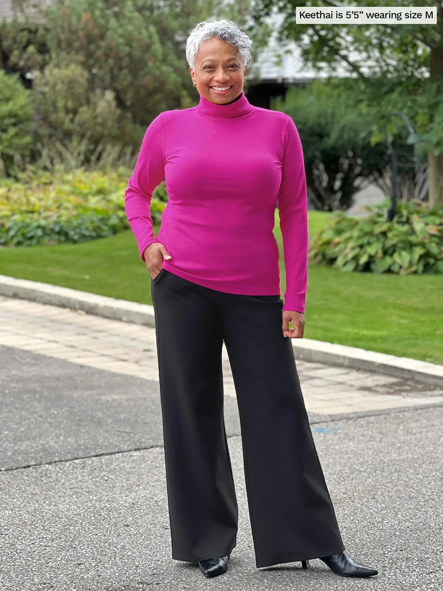 Kiva high waisted wide leg ponte pant
