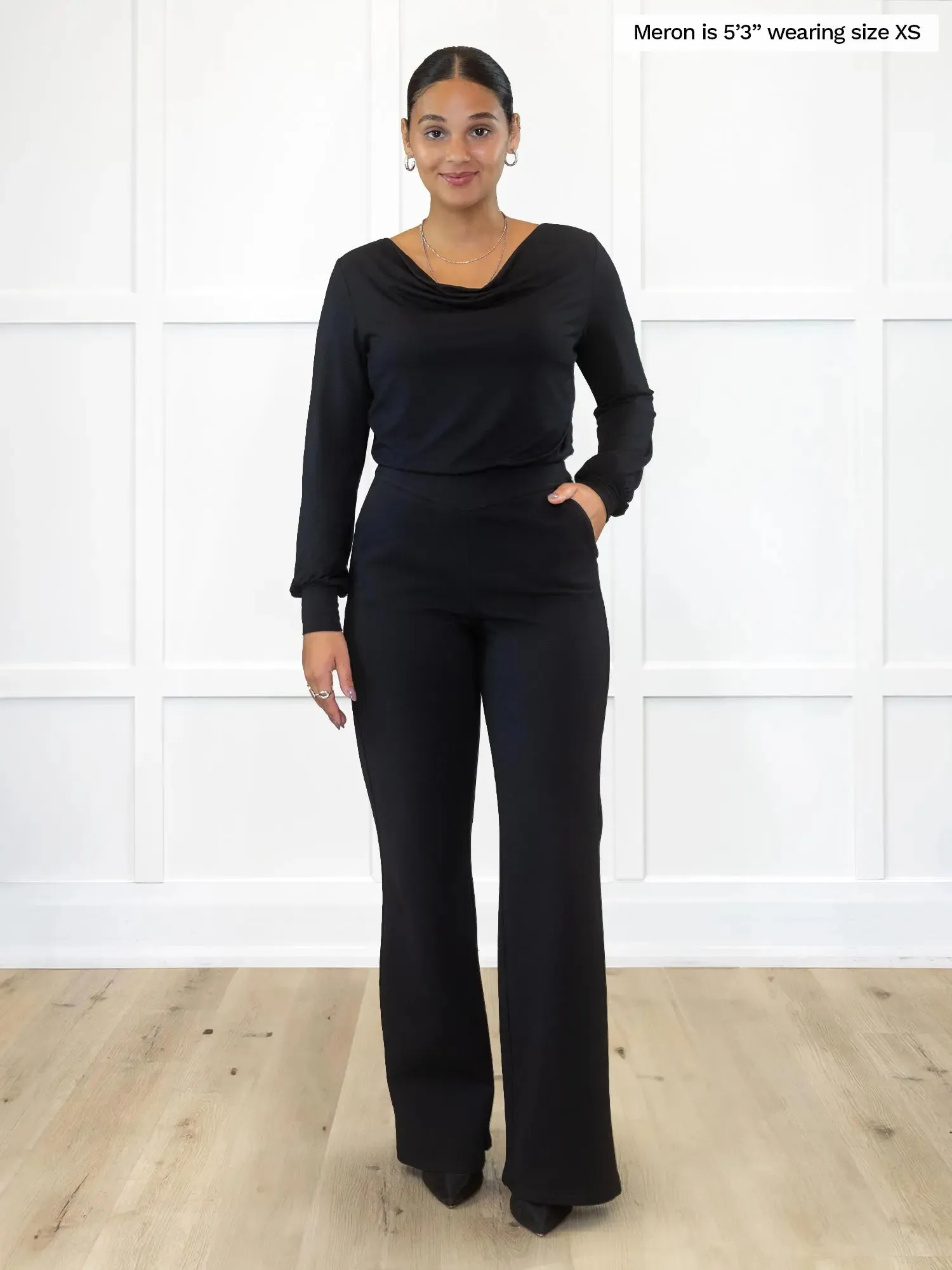 Kiva high waisted wide leg ponte pant