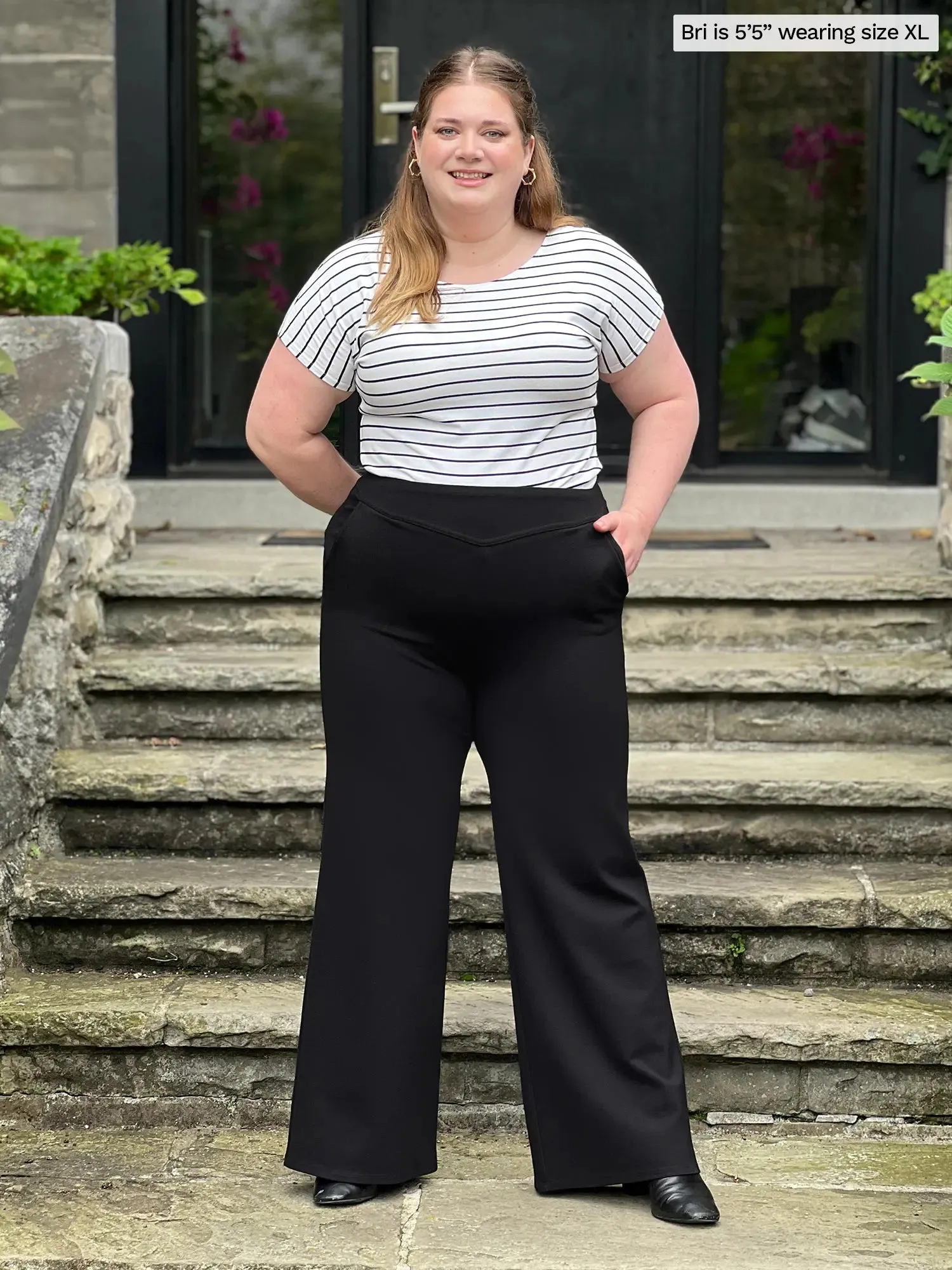 Kiva high waisted wide leg ponte pant