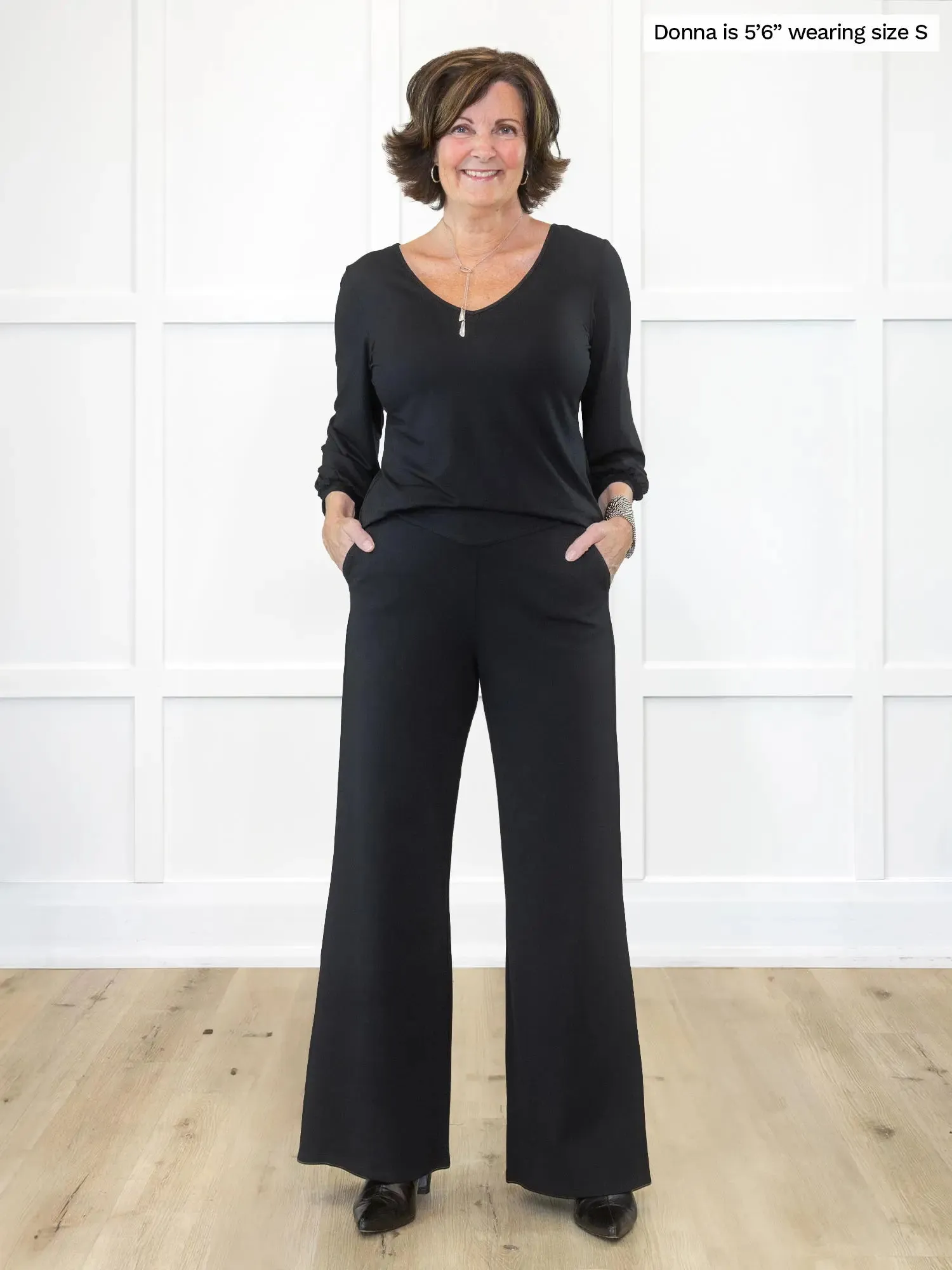 Kiva high waisted wide leg ponte pant
