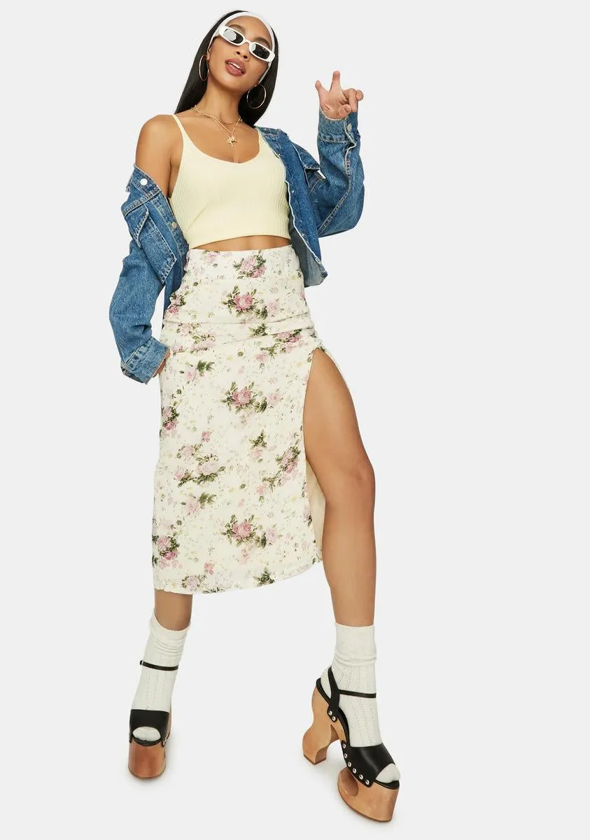 Lemonade Clique On Speed Dial Knit Crop Tank