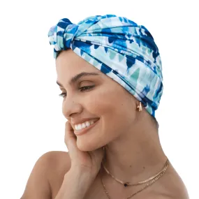 Louvelle Dahlia Shower Cap In Resort Blu