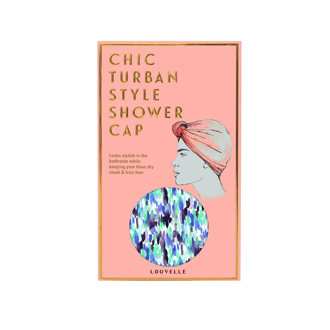 Louvelle Dahlia Shower Cap In Resort Blu