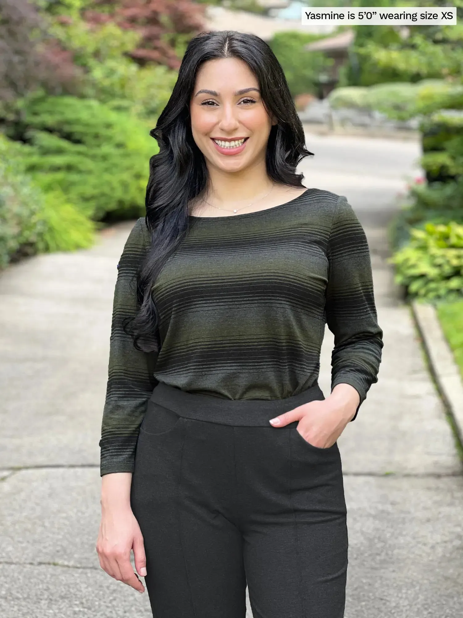 Mahala boatneck 3/4 sleeve top