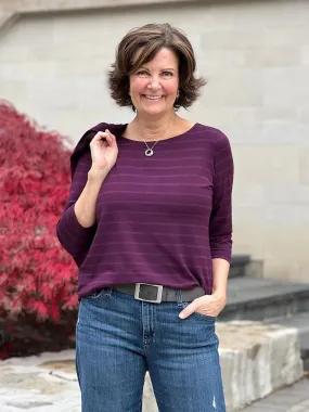 Mahala boatneck 3/4 sleeve top