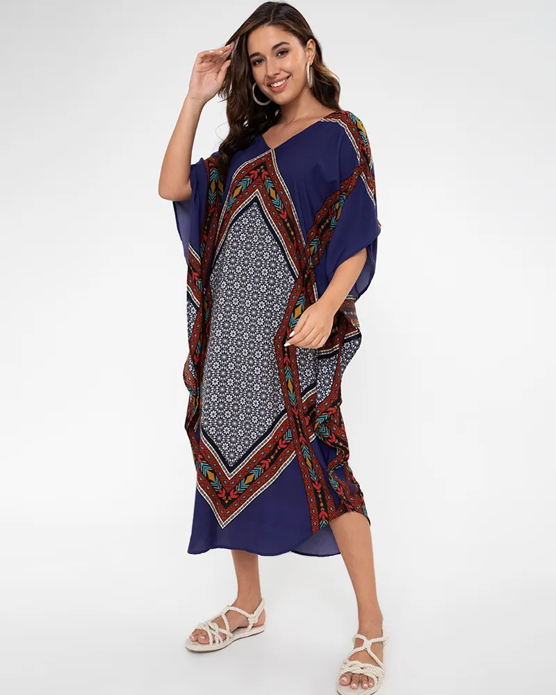 Malia Chiffon Kaftan Dress