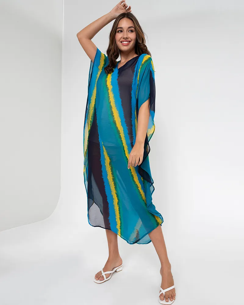 Malia Chiffon Kaftan Dress