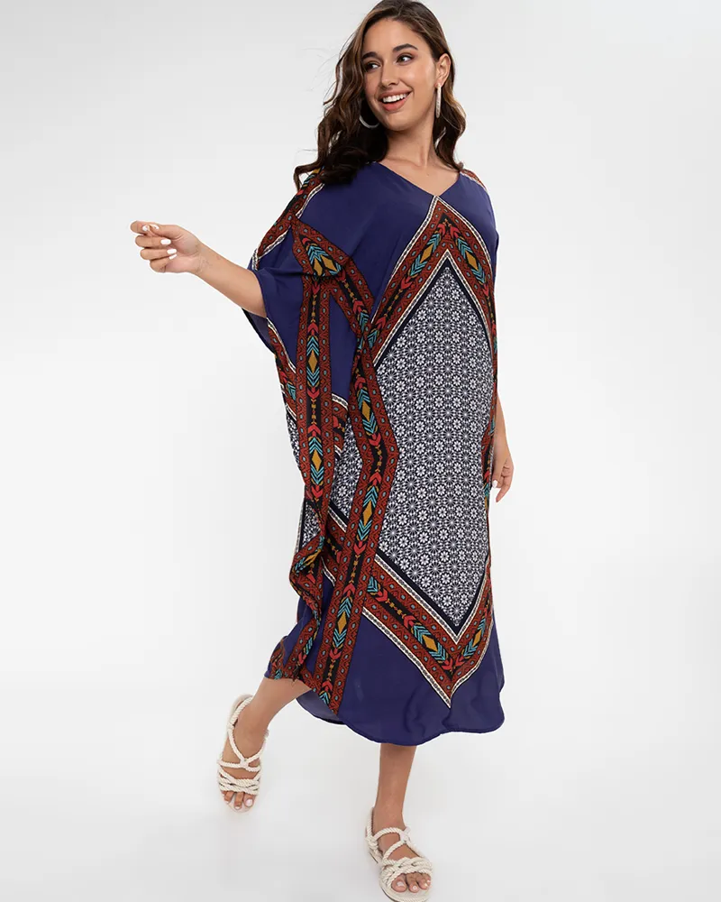 Malia Chiffon Kaftan Dress