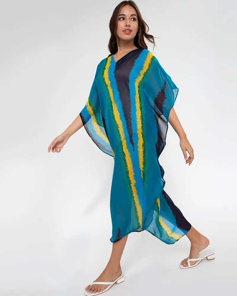 Malia Chiffon Kaftan Dress