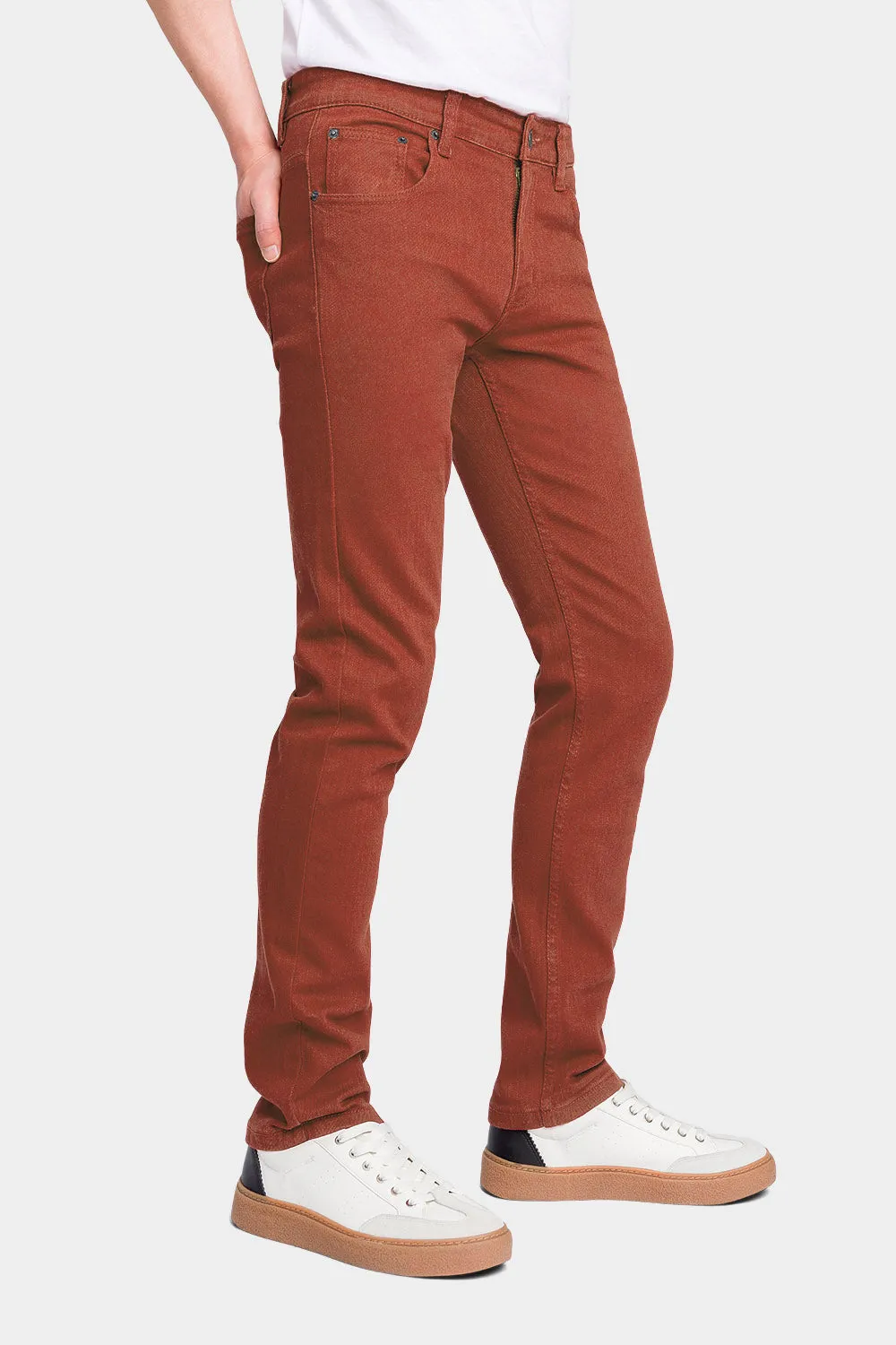 Men's Essential Skinny Fit Colored Jeans (Picante)
