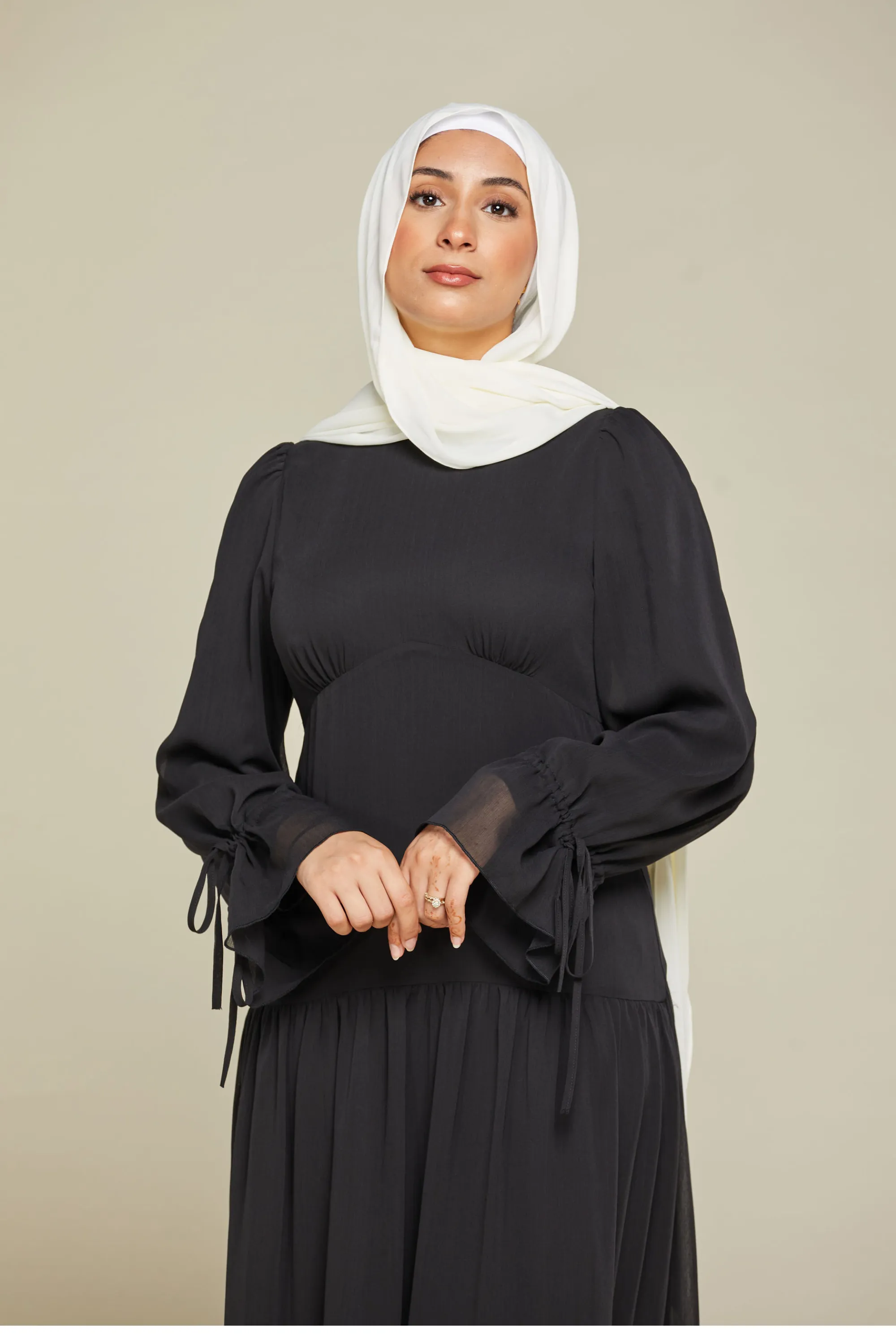 Mia Tiered Chiffon Maxi - Black