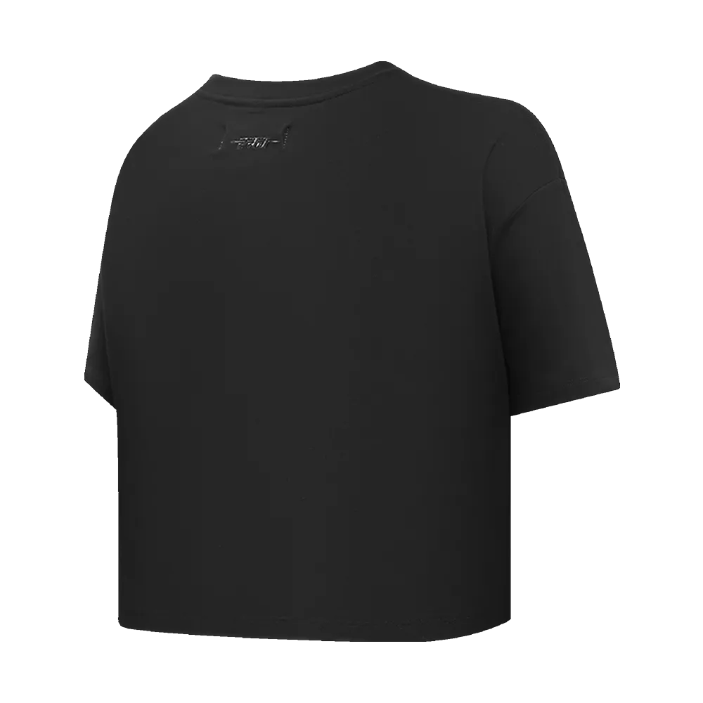 MLB BALTIMORE ORIOLES RETRO CLASSIC WOMEN'S BOXY TEE (BLACK)