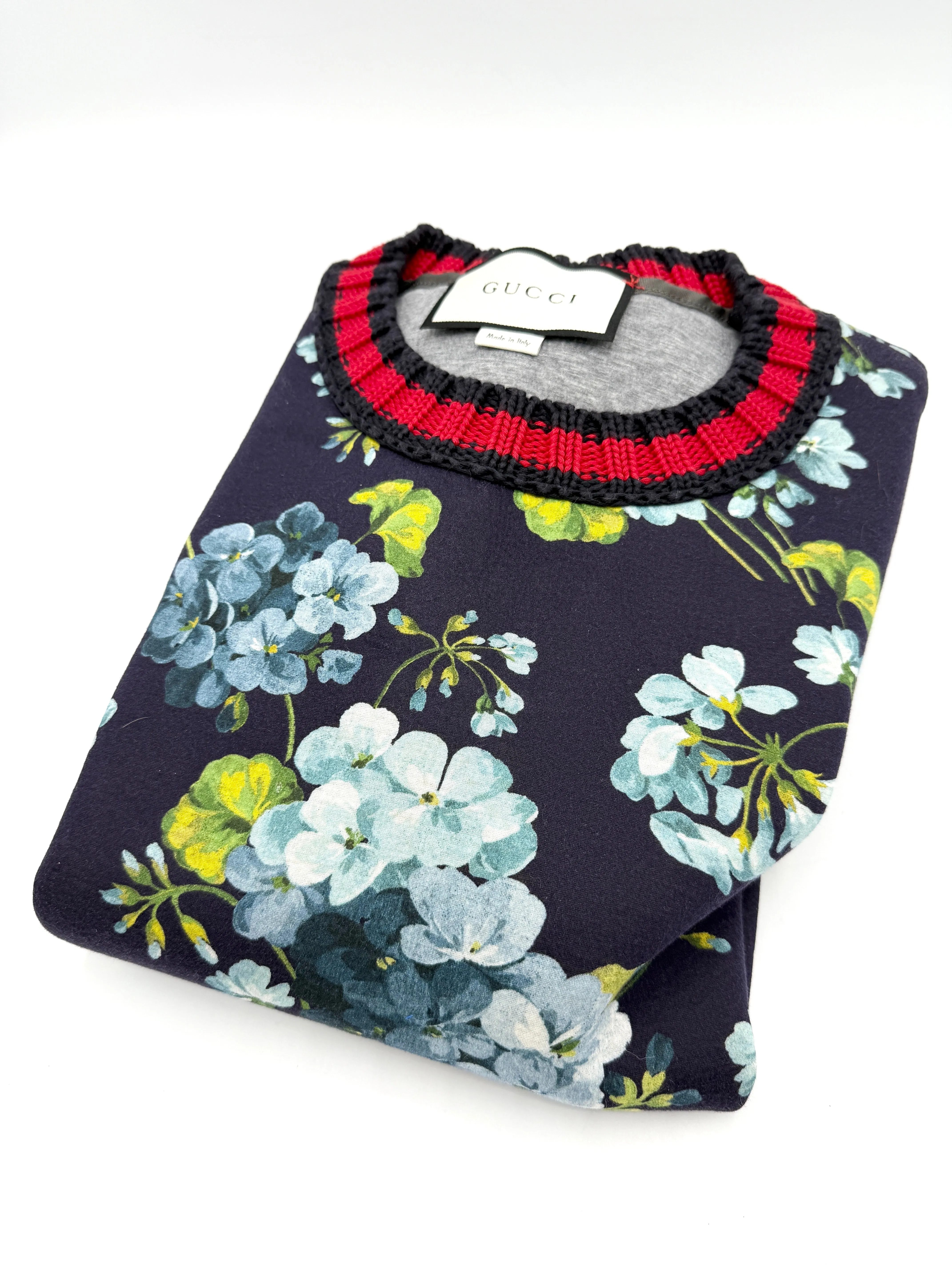 Multicolor Blooms Neoprene Sweater SZ S