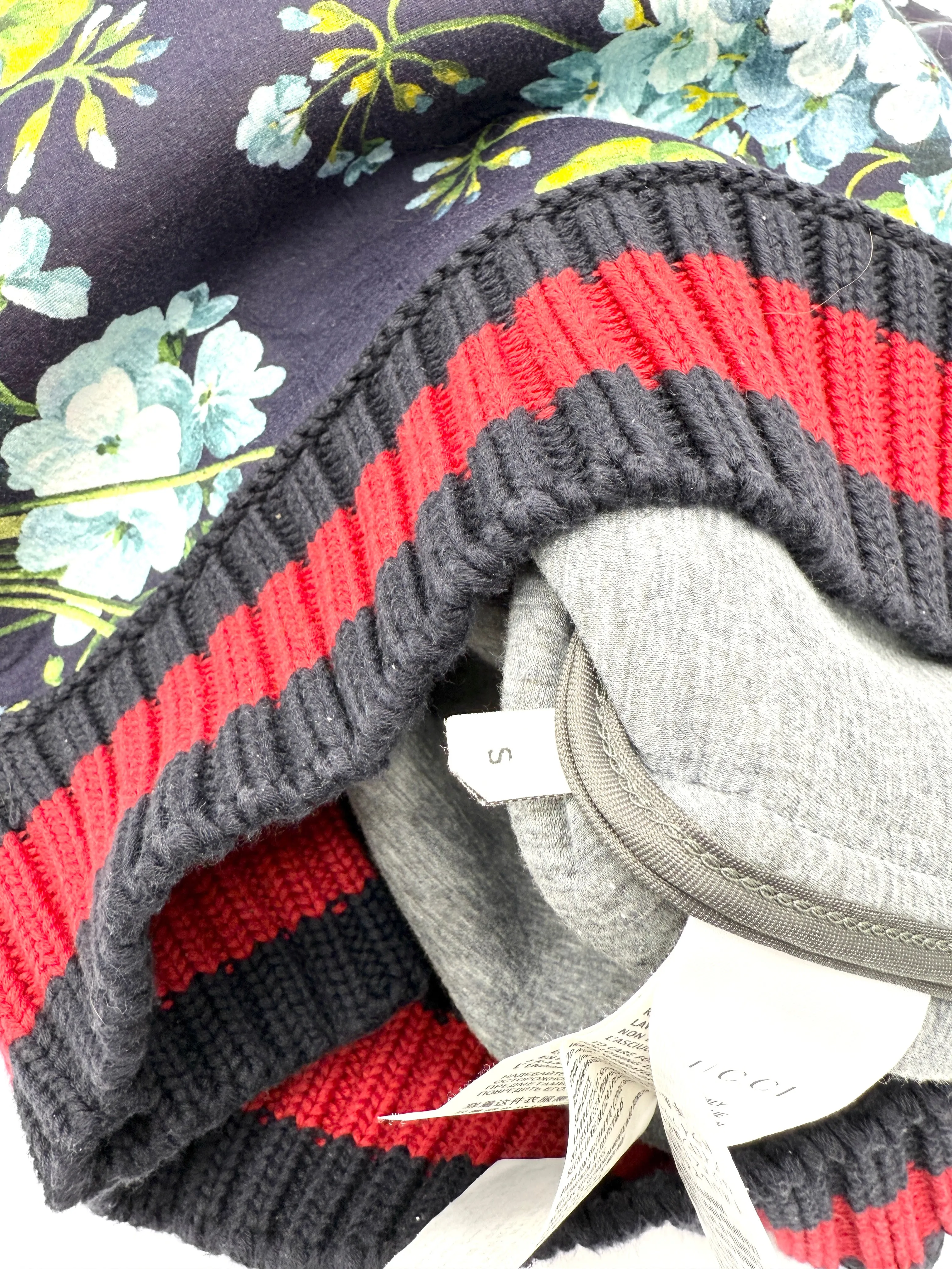 Multicolor Blooms Neoprene Sweater SZ S