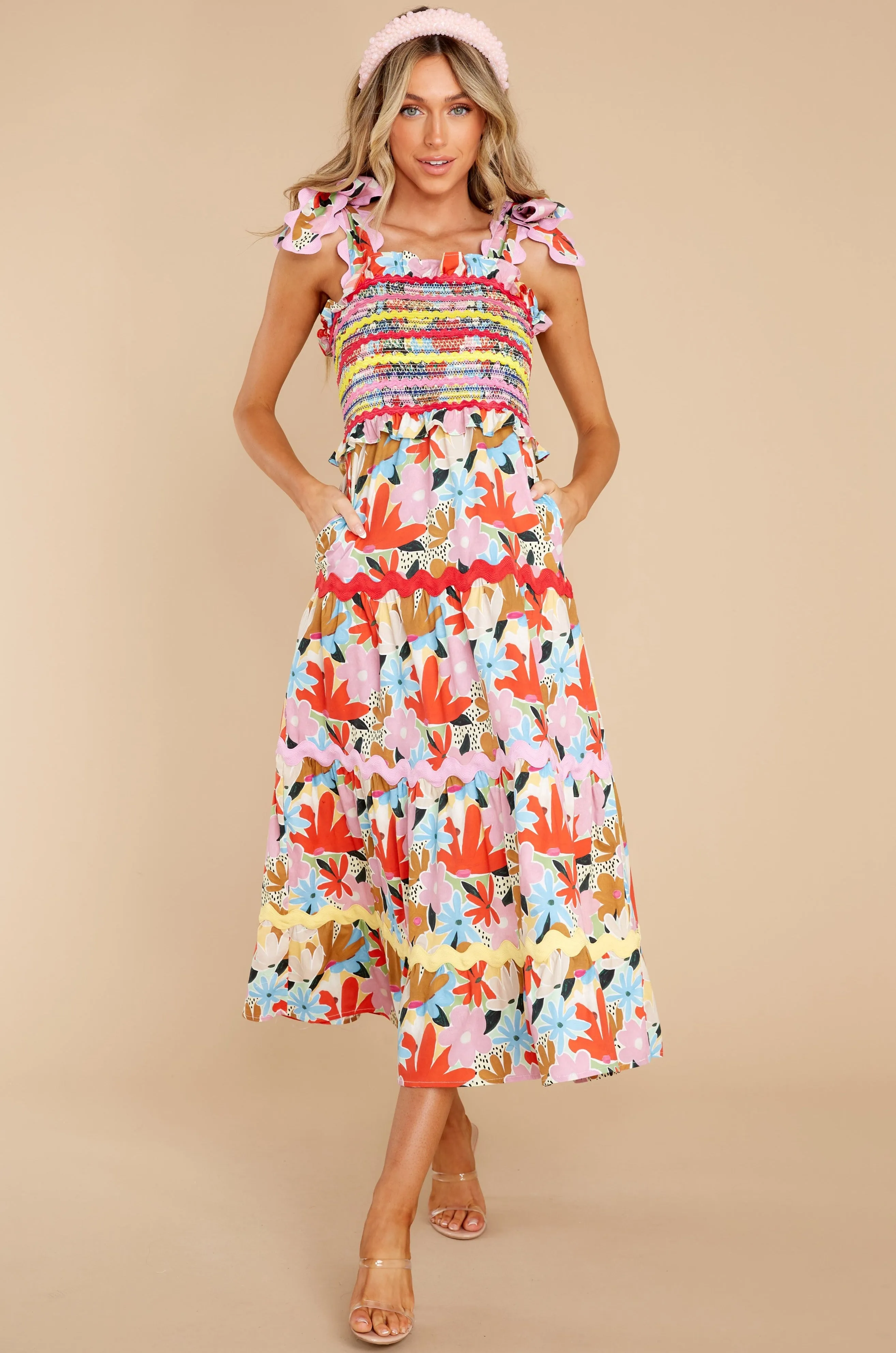 Nilsa Pink Multi Dress