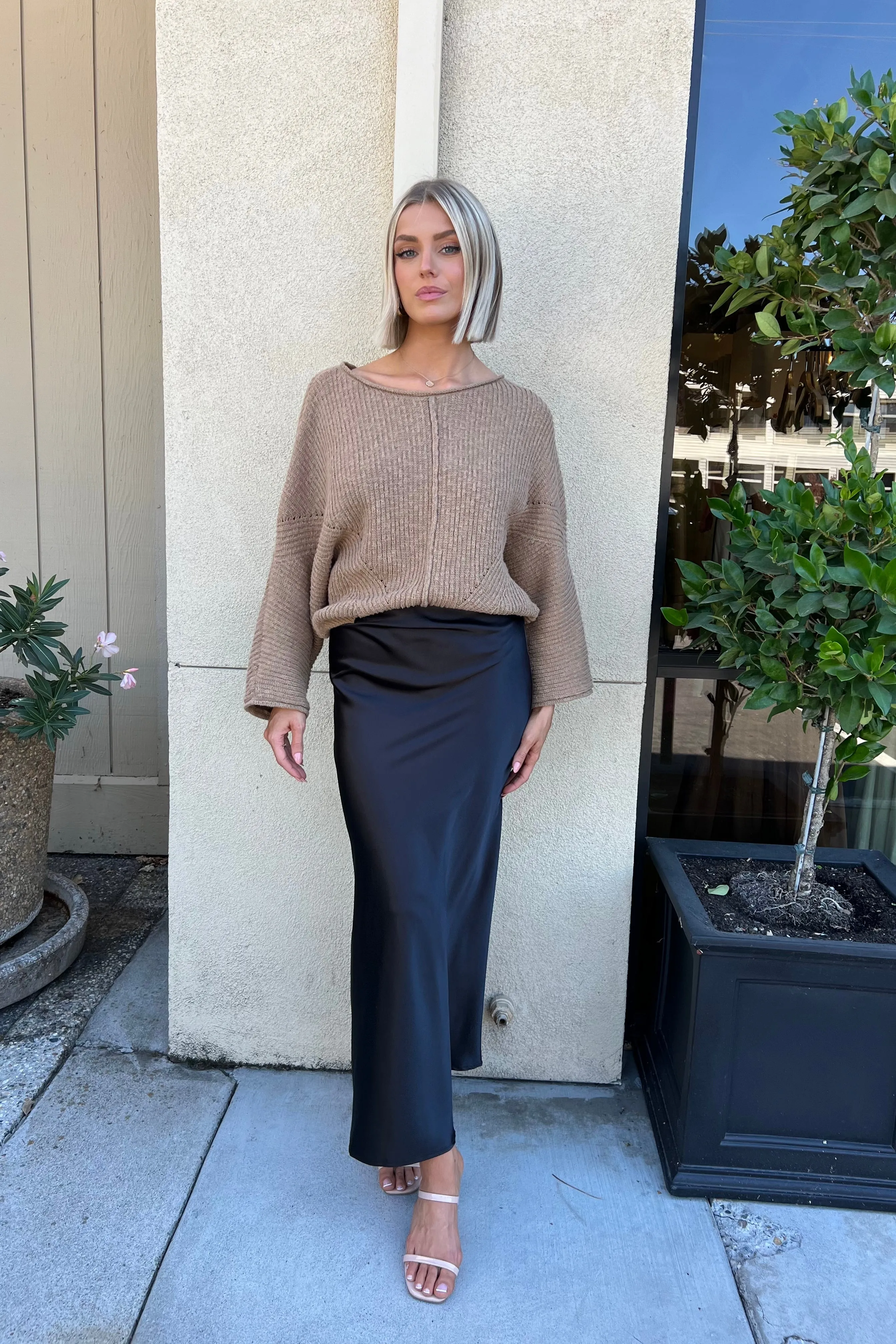 NOREEN BLACK MIDI SKIRT